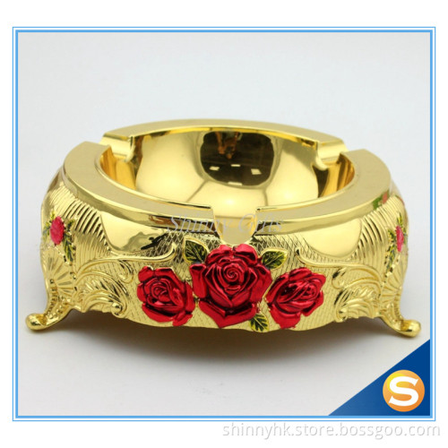 Shinny Gifts Metal Enamel Custom Made Ashtray for Home Decoration